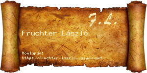 Fruchter László névjegykártya