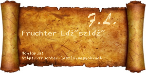 Fruchter László névjegykártya