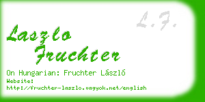laszlo fruchter business card